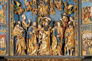 Fototapeta premium The Altarpiece by Veit Stoss, also St. Mary's Altar is a large Gothic altarpiece and a national treasure of Poland.