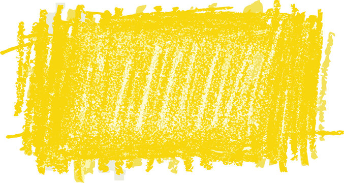 Hand-drawn yellow crayon scribble with a rough artistic texture, perfect for a background, banner, or abstract design element