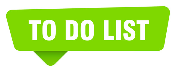 to do list green sign isolated on transpatent background. to do list sticker