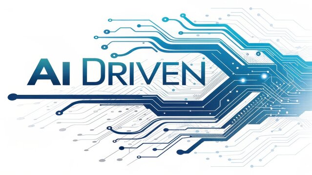 Futuristic ai driven technology network circuits data flowing digital connection