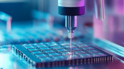 Computer Chip Manufacturing at Fabric. Semiconductor Packaging Process