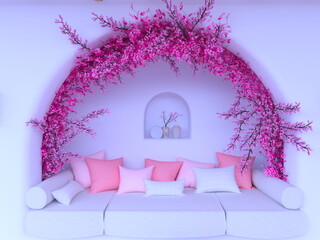 リビングルーム　3DCGレンダリング