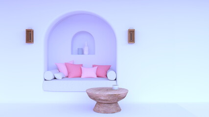 リビングルーム　3DCGレンダリング