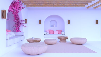 リビングルーム　3DCGレンダリング