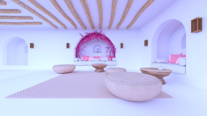 リビングルーム　3DCGレンダリング