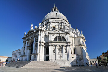 Basilica di Santa Maria della Salute on Punta della Dogana in Venice, Italy.