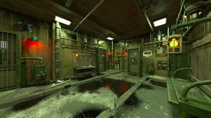 作業通路　3DCGレンダリング