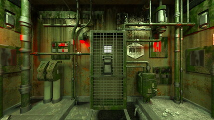 作業通路　3DCGレンダリング