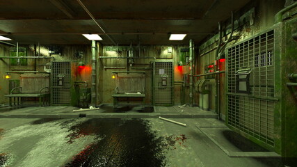 作業通路　3DCGレンダリング