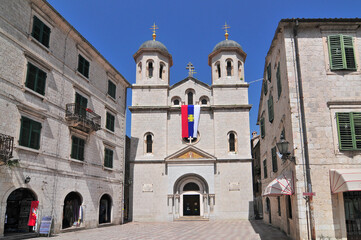 St Nicholas Orthodox Church in historic part of Kotor city, Montenegro.