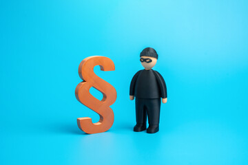 A thief, a con man, and a symbol of the law. Legislation and loopholes. Crime and punishment. Fraud and justice confrontation. Financial crime articles, anti-fraud campaigns, cyber law discussions.