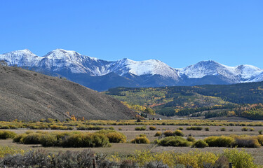 Snowy Mountains in the Fall