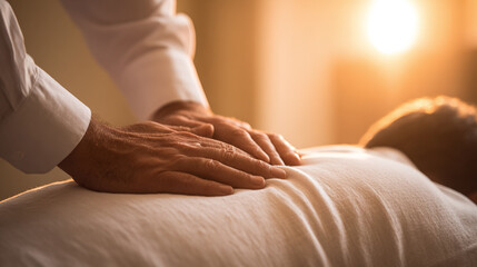 close up of a person receiving a massage
