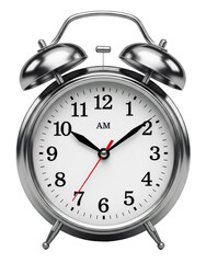 Large Shiny Chrome Vintage Alarm Clock