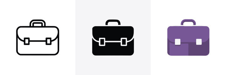 professional briefcase icon pack editable vector briefcase designs for app ui, logo, and print