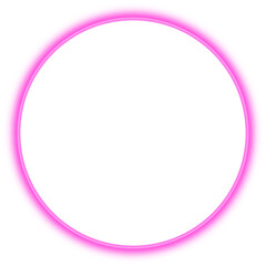 Neon Pink and White Circle Shape