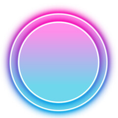 Neon Gradient Circle with Neon Outlines
