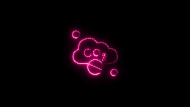 glowing neon Chat bubble icon animation on black background. Text message animated icon. Text bubble showing up. Neon message cloud shape text box animation. Talk balloon