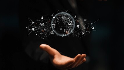 Global AI network showing connection between AI, global, and network elements across the digital world and data infrastructure Marrow