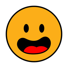 Cheerful open-mouth smiley face