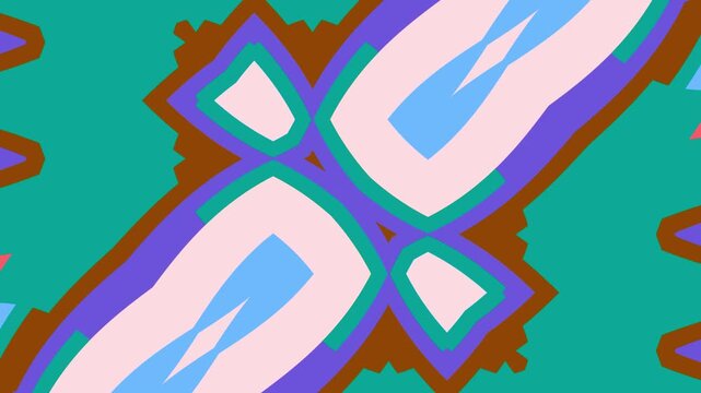 A cyclical animation of a seamless geometric patterns created in the form of an abstraction using a brushcartoon technique in a fantasy style containing elements of lines and bizarre shapes