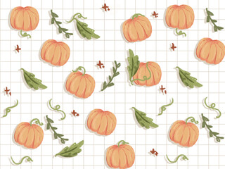 seamless background with pumpkin