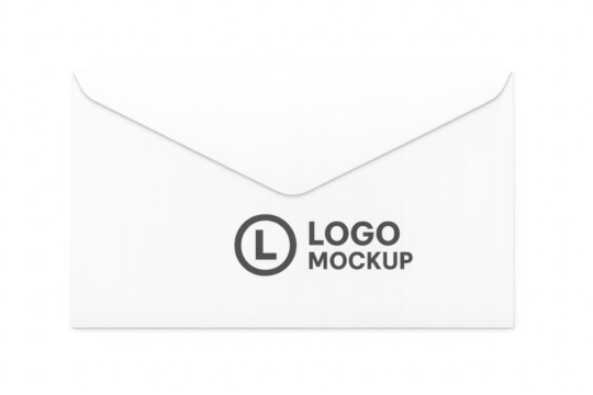 White envelope letter branding identity stationery mockup