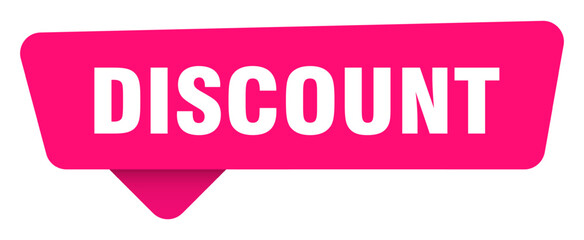 discount magenta sticker isolated on transpatent background. discount sign