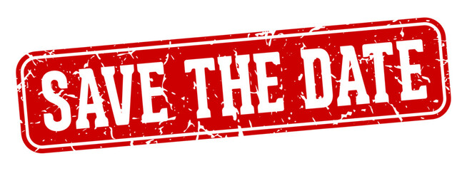 save the date rectangular sign. save the date stamp