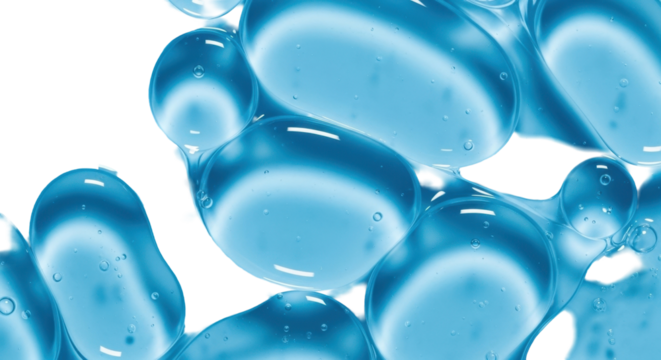 blue transparent gel texture, macro close-up, soft light reflections, smooth organic forms, skincare cosmetic gel aesthetic, 3D glossy liquid surface, photorealistic clean design