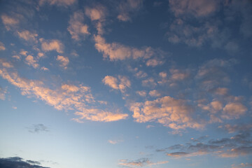 sunset sky with clouds