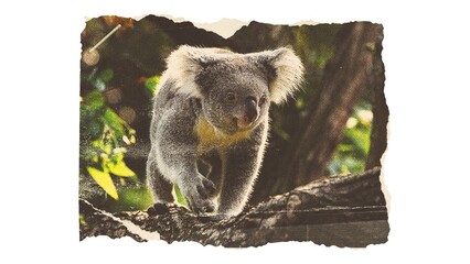 Koala Cut Out Isolated on White Background – Realistic Australian Wildlife Photography - 1