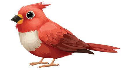 Fototapeta premium Adorable Cartoon Bird Pet Vector Illustration with Outline for Designs
