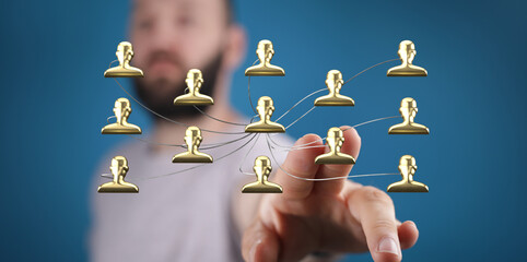 Abstract image representing a network or connection of people. Perfect for concepts like teamwork,...