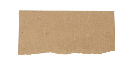 Torn Brown Paper, Ripped vintage paper background. Torn brown paper on white.