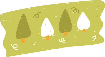 Cute hand drawn washi tape