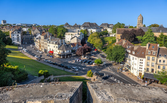 Aerial View of Historic Town of Caen, Normandy