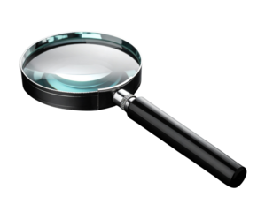 Scientific Magnifier Lens – Research and Exploration Object PNG