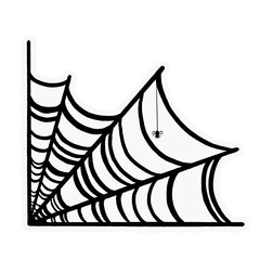 spider web vector, spider web with spider on transparent background 