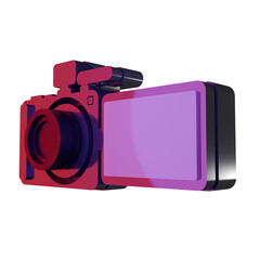 3d render toy plastic camera element