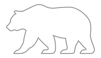 アイコン 熊のシルエット イラスト素材 ホワイト