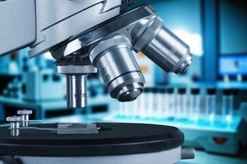 analyzes of biochemical samples in scientific laboratory.
