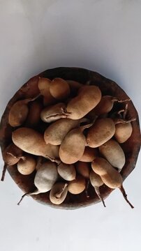 close up of Tamarind (Tamarindus indica)