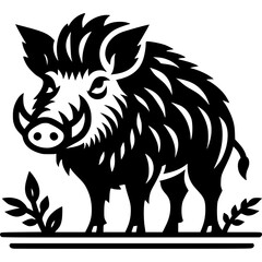 Wild Boar Icon Vector