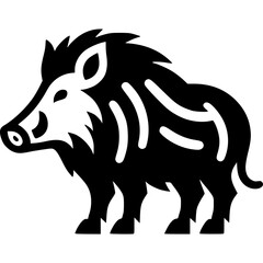 Wild Boar Icon Vector