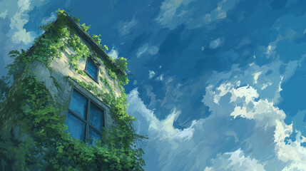 ACW Imaginary Painting, Ivy-Covered Building 2025