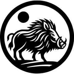 Wild Boar Vector Icon