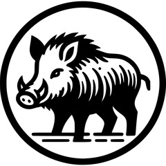 Wild Boar Vector Icon