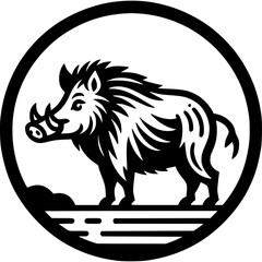 Wild Boar Vector Icon
