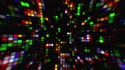 Hyperspace Jump Warp Speed Visual Fx/ Animation of a stunning cyberspace themed background of an neon hyperspace jump with green warp speed visual fx and shining digital burst in a seamless loop